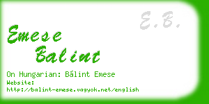 emese balint business card